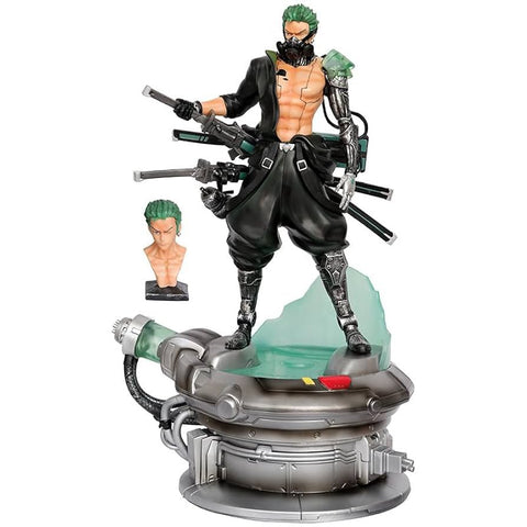 Roronoa Zoro Cyberpunk Anime Action Figure 42cm – One Piece LED Premium PVC Statue