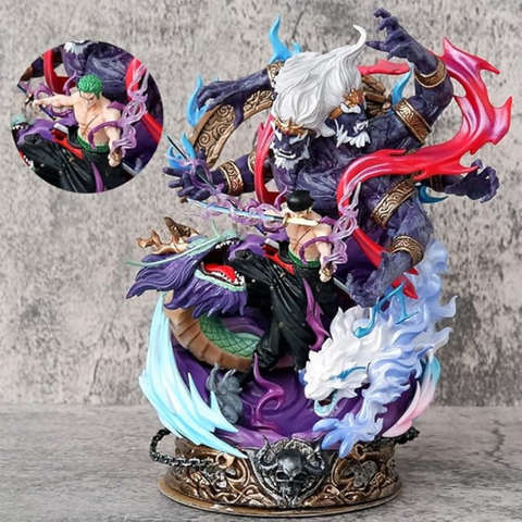 Anime One Piece Luffy, Zoro & Empress Nami Interchangeable Double-Headed 21cm Action Figure