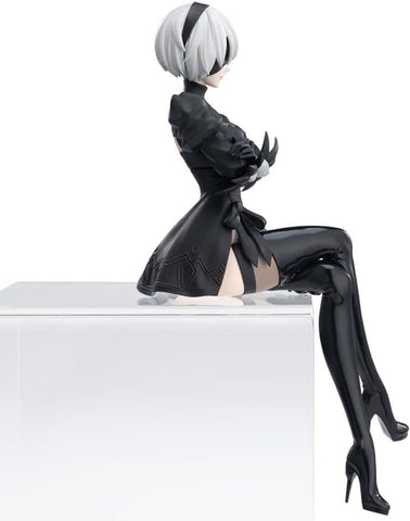Blindfolded Android Anime Girl Action Figure with Black Dress – PVC Collectible Statue for Desk & Shelf Décor