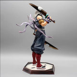 Demon Slayer Hashira Tengen Uzui Action Figure | Sound Hashira PVC Collectible Statue with Display Base