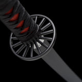 Demon Slayer Tanjiro Kamado (104cm) Wooden Katana | Wooden Tanjiro Cosplay Sword | Safe & Lightweight Ninja Sword for Anime Lovers | Halloween Prop Weapon | Boys & Girls (Black&Red)