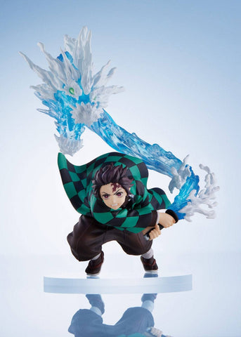 Demon Slayer: Kimetsu no Yaiba Tanjiro Kamado Anime  Action Figure with Blue Water Effect – PVC Collectible Statue with Stand (16.5 cm)