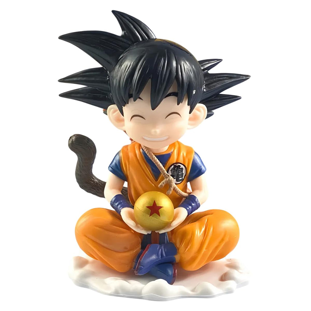 Anime Action Figure Cute Mini Size Height - 12cm Anime Figures Goku Smiling Sitting On Cloud 13cm