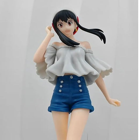Yor Forger Summer Casual Walk Pose Anime Figure | 19cm Spy x Family Anya Forger Mom - Yor Walking Step Pose Action Figure for Table