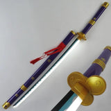 Anime One piece Character Inspired Enma Purple LED Katana Sword | 104 cm Full Size Light-Up Katana | ABS Blade with Wooden Handle