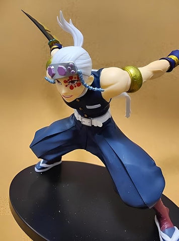 Demon Slayer Tengen Uzui Anime Action Figure 17cm – Demon Slayer Dual Blade PVC Collectible Statue