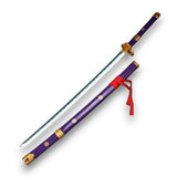 Anime One piece Character Inspired Enma Purple LED Katana Sword | 104 cm Full Size Light-Up Katana | ABS Blade with Wooden Handle