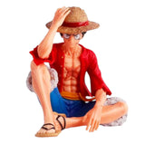 One Piece Luffy Straw Hat Sitting Pose Action Figure