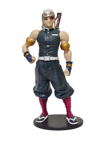 Demon Slayer Tengen Uzui Action Figure The Sound Hashira Figurine Standie for Home Decors, Office Desk and Study Table, PVC