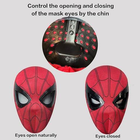 Spider Mask for Hallowen, Superhero Masks with Moving Eyes Mask for Kids/Adult