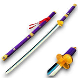 Anime One piece Character Inspired Enma Purple LED Katana Sword | 104 cm Full Size Light-Up Katana | ABS Blade with Wooden Handle