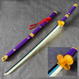 Anime One piece Character Inspired Enma Purple LED Katana Sword | 104 cm Full Size Light-Up Katana | ABS Blade with Wooden Handle