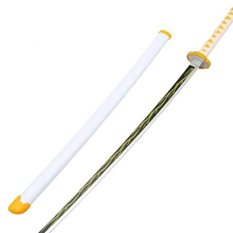 Demon Slayer Zenitsu Agatsuma Cosplay Wooden Katana – 104cm