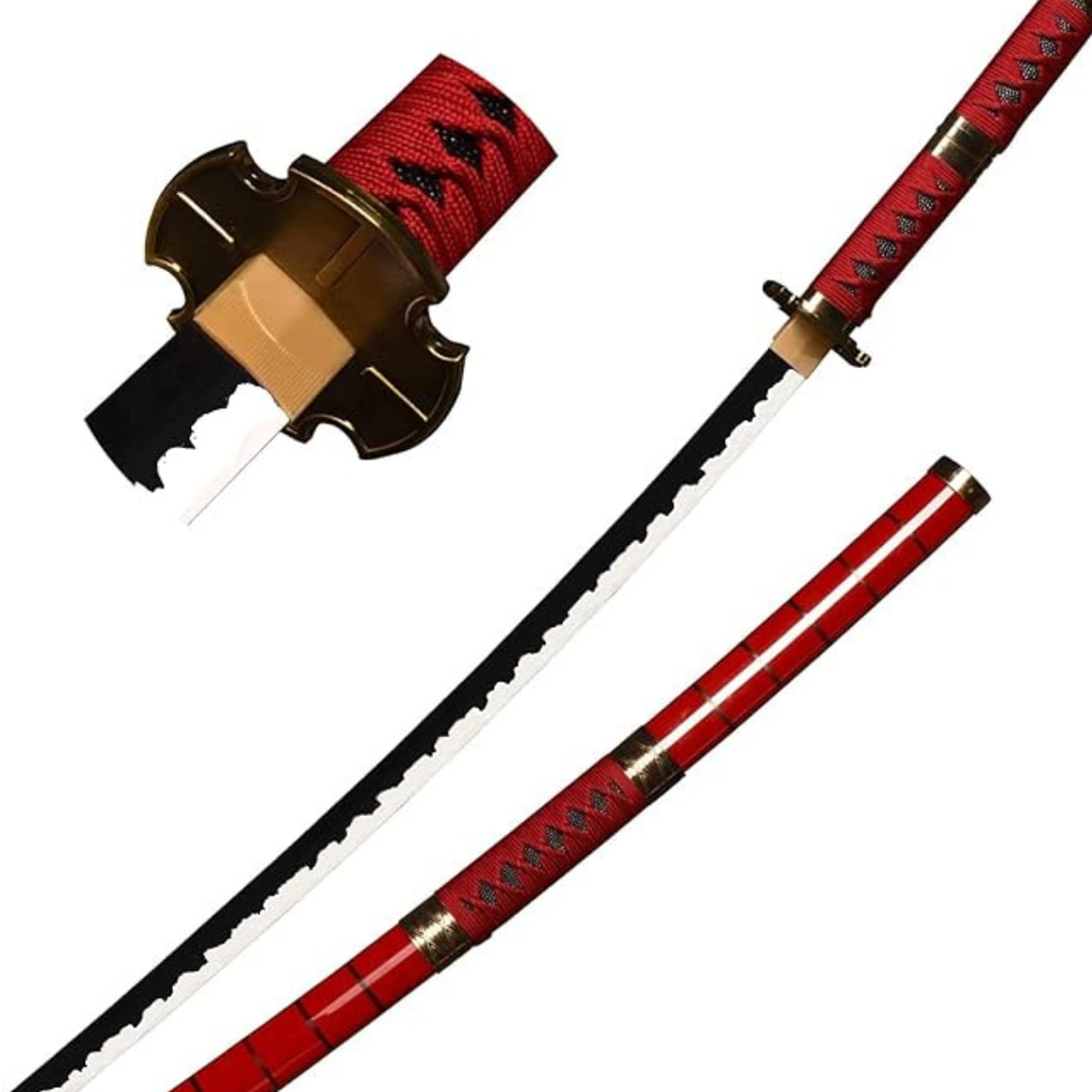 One Piece Zoro Sandai Kitetsu Wooden Japanese Katana Replica – 104cm Cosplay Sword
