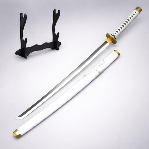 One Piece: Zoro Wado Ichimonji Led Katana/LED Sword 104cm Live Size - Bamboo Wood Wado Katana Perfect for Anime Gift, Anime Cosplay, Anime Merchandise