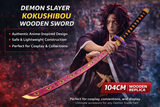 Demon Slayer Kokushibou Katana/Sword Toy 104cm Life Size - Bamboo Wood Upper Demon Anime Upper Moon One Kokushibou Katana
