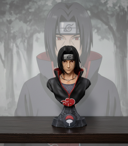 New Extended Anime Uchiha Itachi Bust Statue | Akatsuki Naruto Anime Collectible Figure
