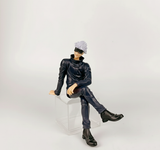 Gojo Satoru Sitting Pose Anime Figure Set (3-Piece Collectible Display Model)
