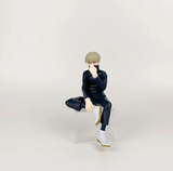 Gojo Satoru Sitting Pose Anime Figure Set (3-Piece Collectible Display Model)