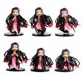 Demon Slayer Nezuko Kamado Mini Figure Set – 6-Piece Kawaii Collection – 11cm PVC Statues