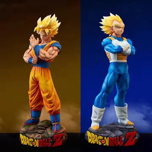 Dragon Ball Z Super Saiyan Goku & Vegeta Statue Set (Pack of 2) | DBZ Anime Collectible Figures