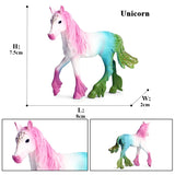 Oenux Original Genuine Fairy Tale Fly Wing Horse Elves Elf Mythical Rainbow Pegasus Action Figures Animal Model Kids Toy Gift