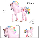 Oenux Original Genuine Fairy Tale Fly Wing Horse Elves Elf Mythical Rainbow Pegasus Action Figures Animal Model Kids Toy Gift