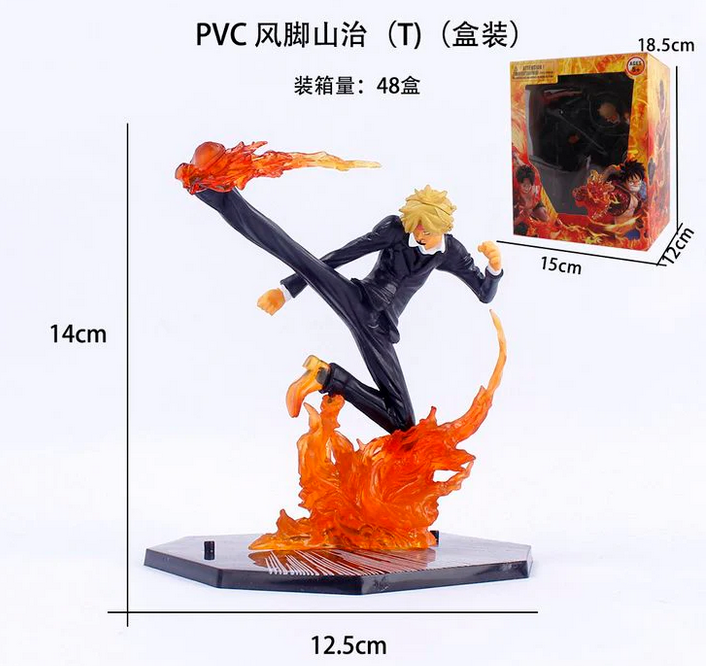 ONE Piece - Sanji Action Figure- Miniature Toy Figure (Doll) Special Edition for Car Dashboard, Decoration, Cake, Office Desk & Study Table