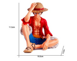 One Piece Luffy Straw Hat Sitting Pose Action Figure