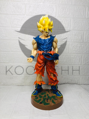 Dragon Ball Z Super Saiyan Goku 43cm Height Anime Action Figure | PVC Collectible Cartoon Character Statue Toy | DBZ Figurine for Kids Boys | Home Decor Gift