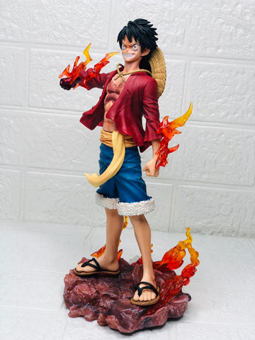 One piece Luffy Flame Edition Action Figure 26cm | One Piece Anime Collectible Toy