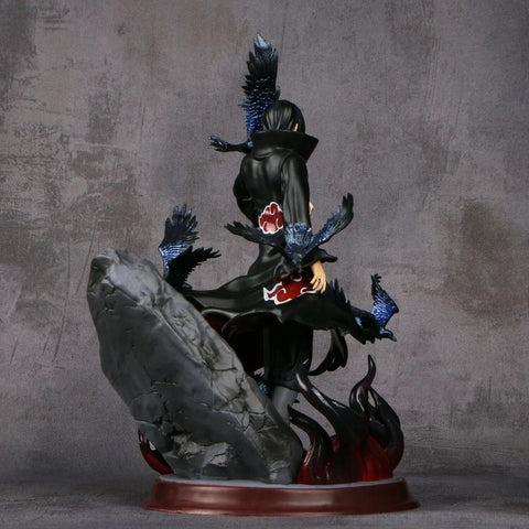 Itachi Uchiha Crow Statue | Naruto Shippuden Akatsuki Anime Collectible Figure | Premium Display Figurine