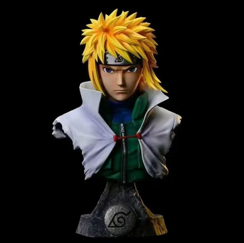 Minato Namikaze Bust Figure | Fourth Hokage Naruto Anime Collectible Statue | Premium Display Figurine- 15cm